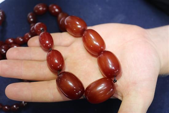 Cherry amber beads